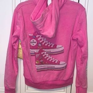 NWT Butter Girls Shoe Zip Up Sweatshirt Size L